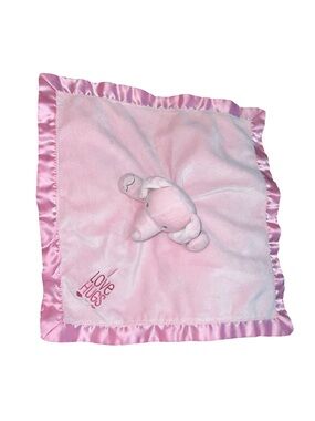 STEPPING STONES Pink elephant lovey plush security blanket I Love Hugs